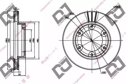 Тормозной диск DJ PARTS BD1239